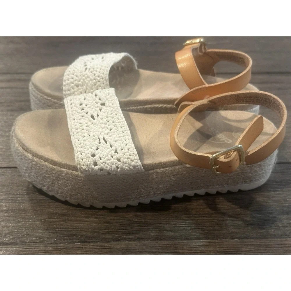 Girls Art Class Crochet Platform Espadrille Sandals Sz 13 Summer Vacation School